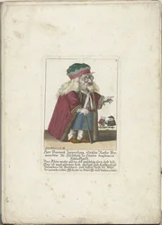 Dwerg Vincentz Zipperling w een bontjas, ok. 1710 Herr Vincentz Zipperling, najstarszy krewny Ratha w Hirschau, w wygodnym luźnym płaszczu (tytuł na obiekcie) Il Callotto resurcitato lub nowo umeblowana mała szafka (tytuł serii)