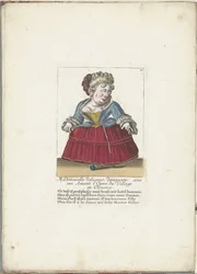 Dwerg als de Franse Mademoiselle Jolicoeur, ca. 1710 Mademoiselle Jolicoeur, tancerka ze swoim Kochankiem w Opera du Village w Prowansji (tytuł na obiekcie) Il Callotto resurcitato oder Neu eingerichtes Zwerchen Gabinet (tytuł serii)