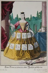 Prokuratorka kobieta, c.1735 (kolor lito)