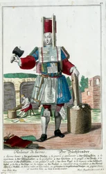 Metier: Segregator książek. Grawer autorstwa Martina Engelbrechta (1684-1756), w „Nowym zespole habilles manewrów” XVIII w., Niemcy. Paryż, Sztuka Dekoracyjna