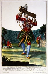 Fletarz, ok.1735 (kolorowy grawerunek)