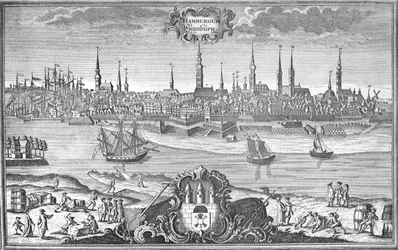 Widok Hamburga, ok. 1710-50