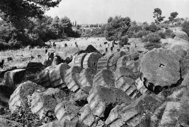 Świątynia Jowisza Zeusa, Olimpia, Grecja, 1937.