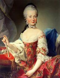 Arcyksiężna Maria Amalia Habsburg-Lotaryńska (1746-1804), ósme dziecko cesarzowej Marii Teresy Austriackiej (1717-80) i cesarza Franciszka I (1708-65)