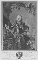 Franciszek I, cesarz rzymski, ryty przez Philipp Andreas Kilian
