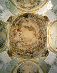 Fresk sufitowy w kościele w Neresheim (fresk)