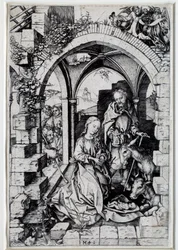 Nativite Rysunek Martina Schongauera (1450-1491) XV-wieczny Paryż.