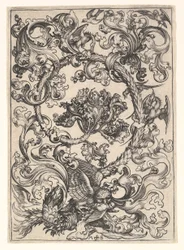 Ozdoba z sową wyszydzaną przez ptaki dzienne, ca. 1435-1491.