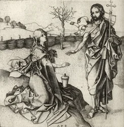 Nasz Zbawiciel ukazujący się Marii Magdalenie w Ogrodzie, z „Katalogu zbioru rycin, akwafort i drzeworytów” Richarda Fishera, opublikowanego w 1879 r.