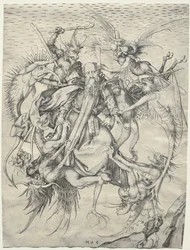 Św. Antoni dręczony przez diabły, 1400.