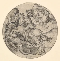 Św. Jerzy zabijający smoka, ca. 1435-1491.