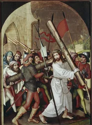 Kawaleria. Obraz Martina Schongauera (1453-1491). Colmar, Muzeum Unterlinden