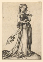 Czwarta Panna Mądra z cyklu Panny mądre i głupie, ca. 1435-1491.