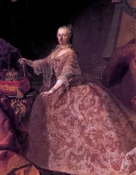 Niemcy: Cesarzowa Austrii Maria Teresa w wieku 35 lat
