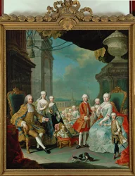 Cesarz Franciszek I, Maria Teresa i ich dzieci (obraz na płótnie)