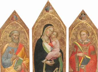 Madonna z Dzieciątkiem z Błogosławiącym Chrystusem i św. 14151420.