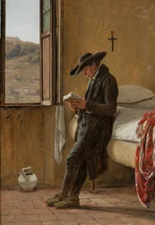Młody duchowny czytanie, 1836.