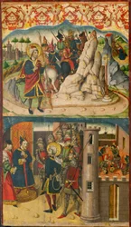 Święty Krzysztof spotyka szatana; Święty Krzysztof przed królem Licji