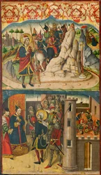 Święty Krzysztof spotyka szatana, Święty Krzysztof przed królem Licji, 148085.
