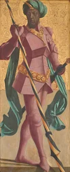 Święty Maurycy (wewnątrz)
Święty Sebastian (na zewnątrz)