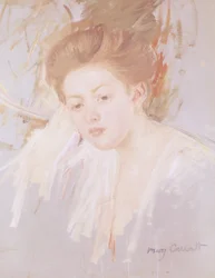 Głowa młodej dziewczyny (pastel na papierze)