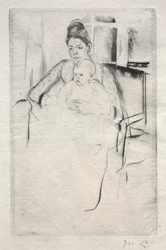 Pani Gardner Cassatt i jej dziecko siedzące pod oknem, ok. 1930 r. 1887.