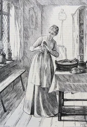 Ilustracja gospodyni domowej