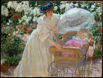 Róża i lilie (obraz na płótnie)