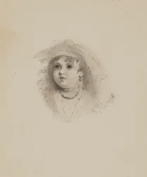 Bez tytułu głowa dziecka, 1876.