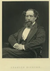 Charles Dickens, portret po fotografii Herbert Watkins (ur. 1828)