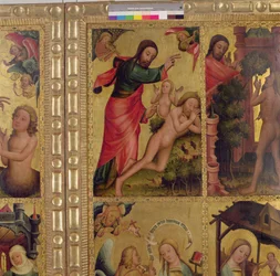 Stworzenie Ewy, panel z Ołtarza Grabowera, Ołtarza Świętego Piotra w Hamburgu (patrz także 153622)