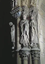 Fragment Portico de la Gloria przedstawiający kamień św. Andrzeja