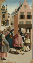 Siedem uczynków miłosierdzia: schronienie podróżnika, 1504