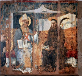 Św. Eleuteriusz z Tournai i św. Placyd (Fresco