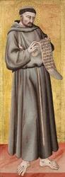 Święty Franciszek z Asyżu, ok. 1335 (tempera jajowa i płatki złota na panelu)