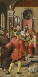 Skrzydło ołtarza: Chrystus przed Piłatem