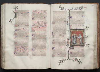 Mszał Gotha: Fol. 107v, Tekst, c. 1375.