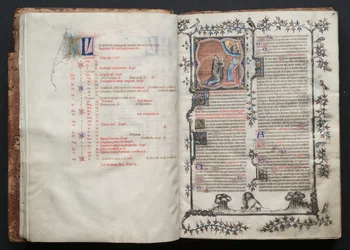Mszał Gotha: Fol. 10v, tekst , ok. 1375.