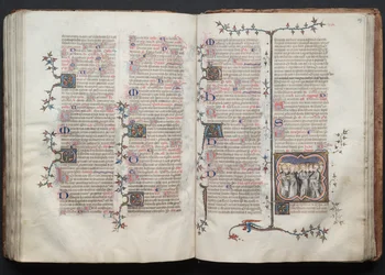 Mszał Gotha: Fol. 126v, Tekst, c. 1375.