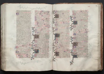 Mszał Gotha: Fol. 128r, Tekst, c. 1375.