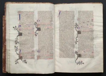 Mszał Gotha: Fol. 13v, tekst , c. 1375.