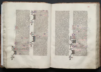 Mszał Gotha: Fol. 45v, tekst, ok. 1375.