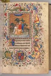 Godzinki Karola Szlachetnego, króla Nawarry (1361-1425): fol.1r, św. Jan Ewangelista