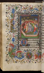 Godzinki Karola Szlachetnego, króla Nawarry (1361-1425): fol. 161v, Szyderstwo z Chrystusa