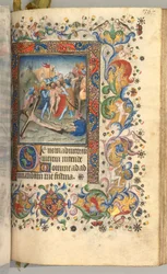 Godziny Karola Szlachetnego, króla Nawarry 1361-1425: fol. 179r, Chrystus przybity do krzyża, ok. godz. 1