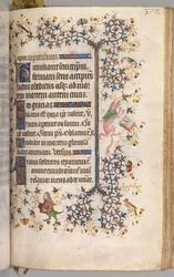 Godziny Karola Szlachetnego, króla Nawarry 1361-1425: fol. 184r, Tekst, ok. n.e. 1405.