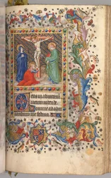 Godziny Karola Szlachetnego, króla Nawarry 1361-1425: fol. 185r, Ukrzyżowanie, ok. n.e. 1405.