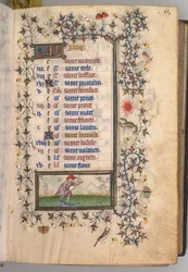 Godziny Karola Szlachetnego, króla Nawarry 1361-1425: fol. 6r, czerwiec, ok. godz. 1405.