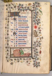 Godziny Karola Szlachetnego, króla Nawarry 1361-1425: fol. 7r, lipiec, ok. godz. 1405.