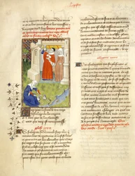 Harley 4431 f.113v, Aesculapius and Circe, ilustracja z „L